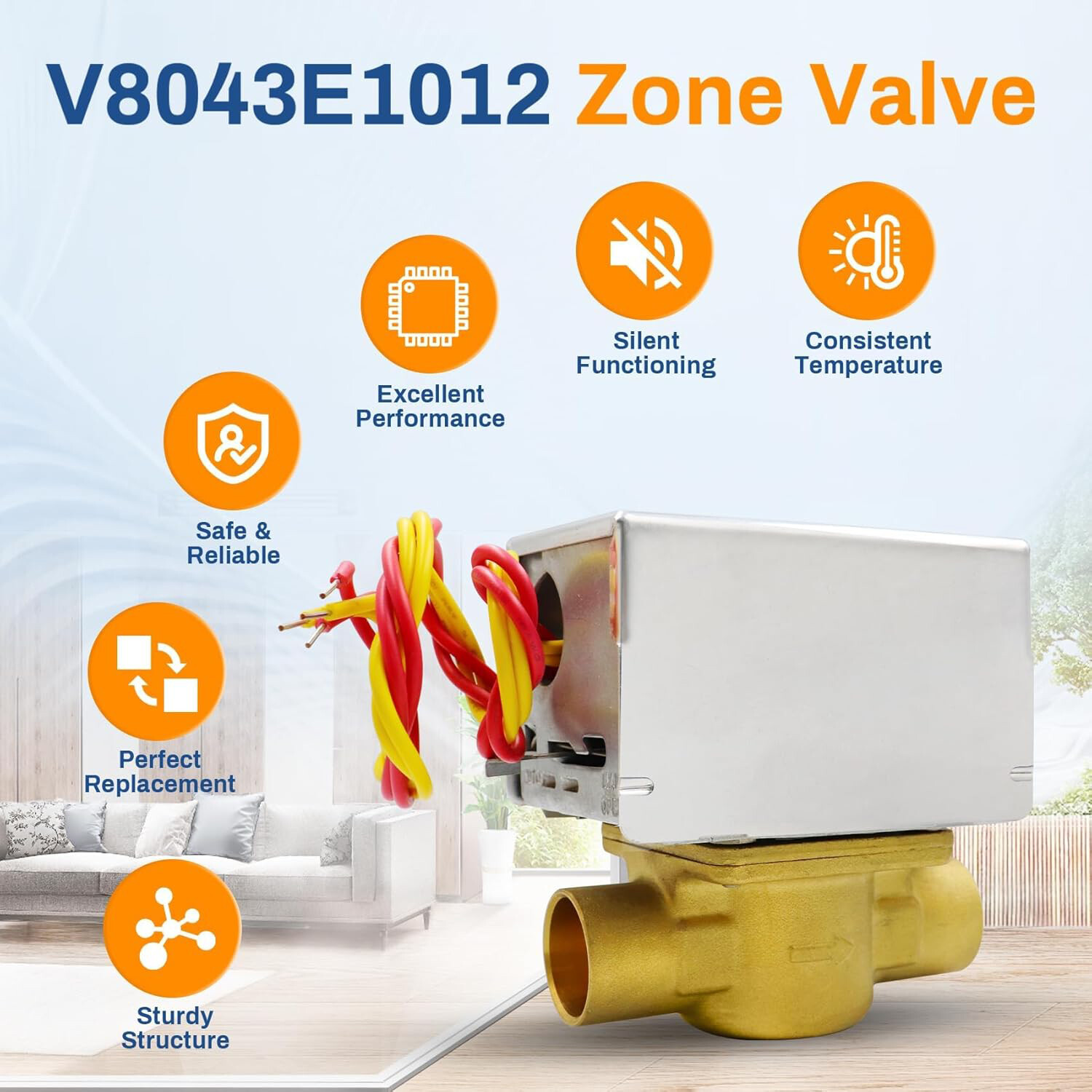 V8043E1012 Motorized Zone Valve,3/4" Sweat Zone Valves replacement for honeywell