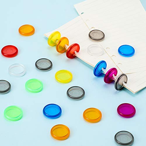 Plastic Mini Discs Multicolor Binding Ring Expansion Discs for Notes or Artwork