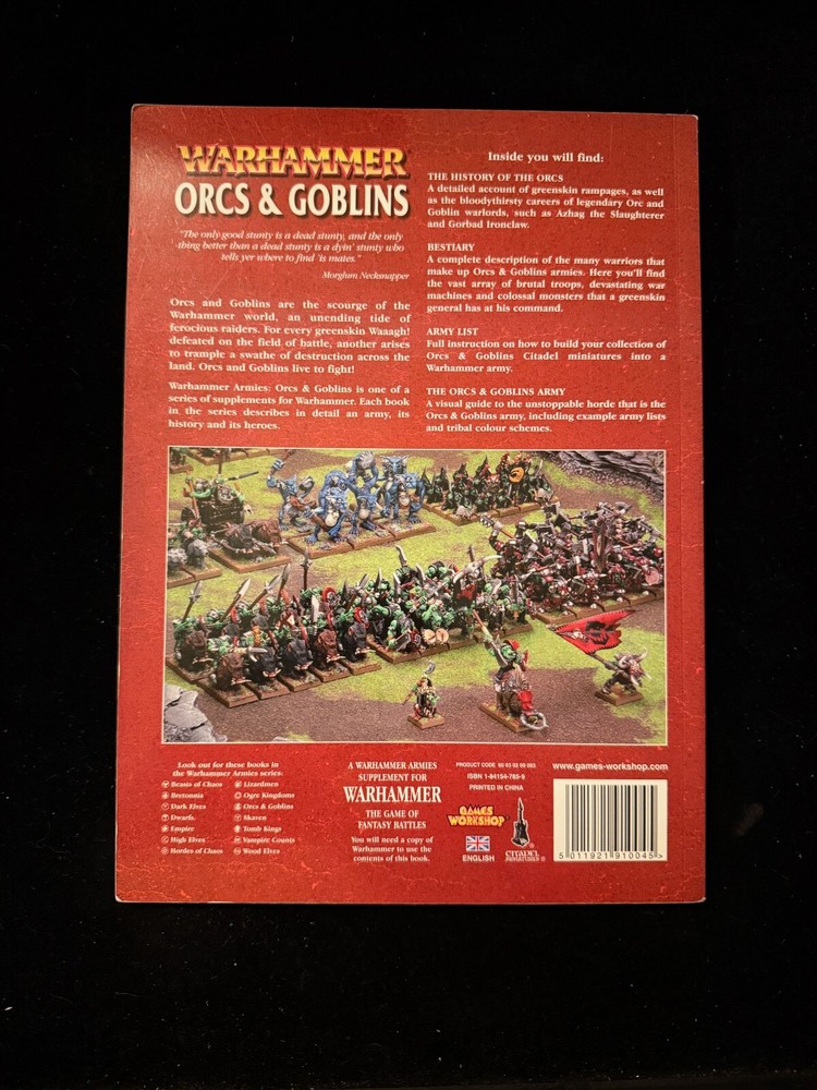 Games Workshop Warhammer Orcs & Goblins Rulebook Supplement Codex AoS Lot