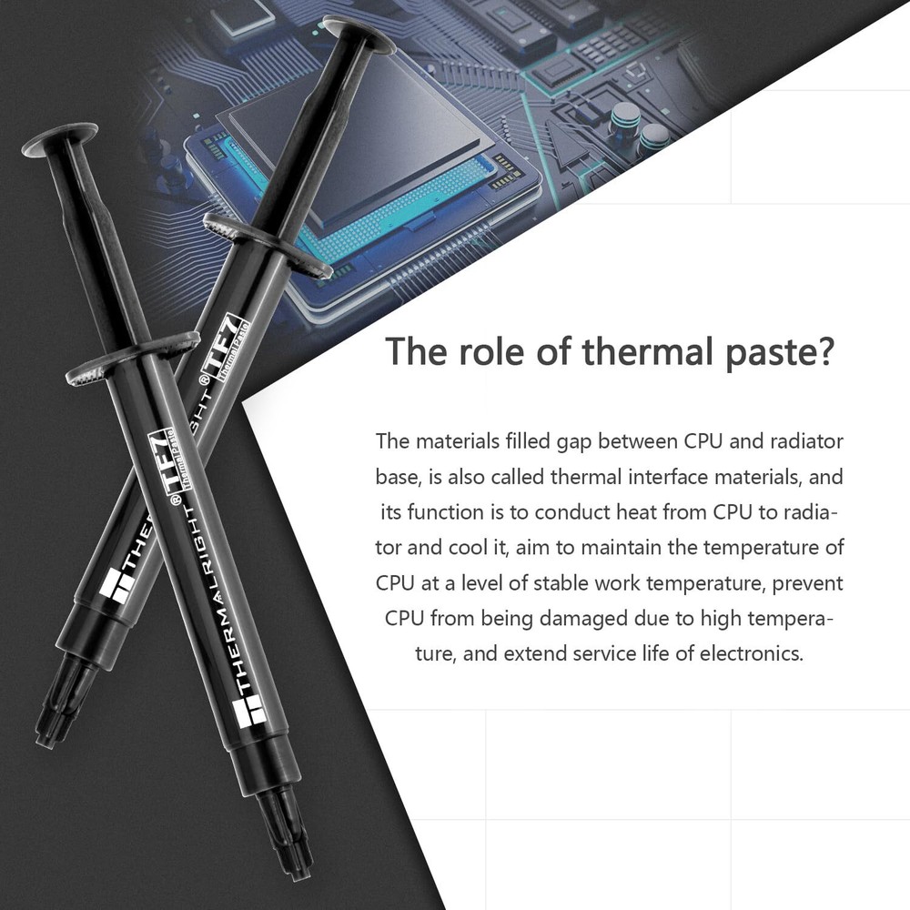 TF7 Thermal Paste 4 Grams 12.8W/mk Conductivity CPU GPU Radiators Cooler