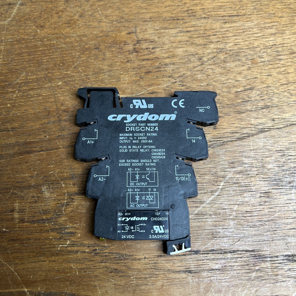 Crydom DRSCN24 Socket & Solid State Relay Socket Module Unit W/ CN024D24