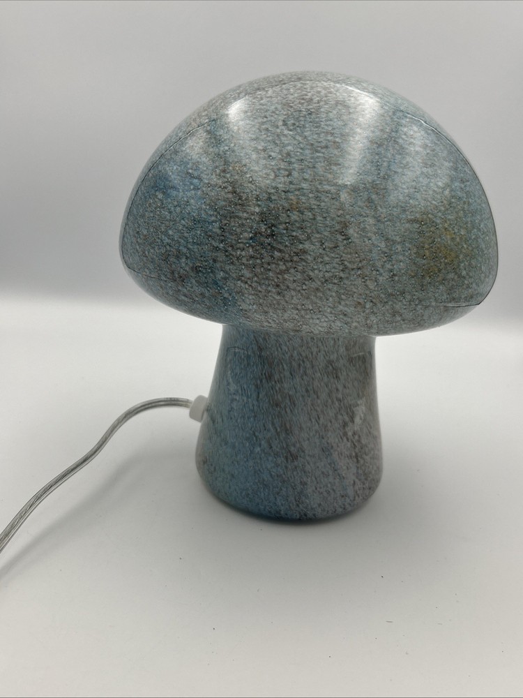 Celestial Inspired Mushroom Glass Table Lamp Whimsical Boho Rounded Top -EUC
