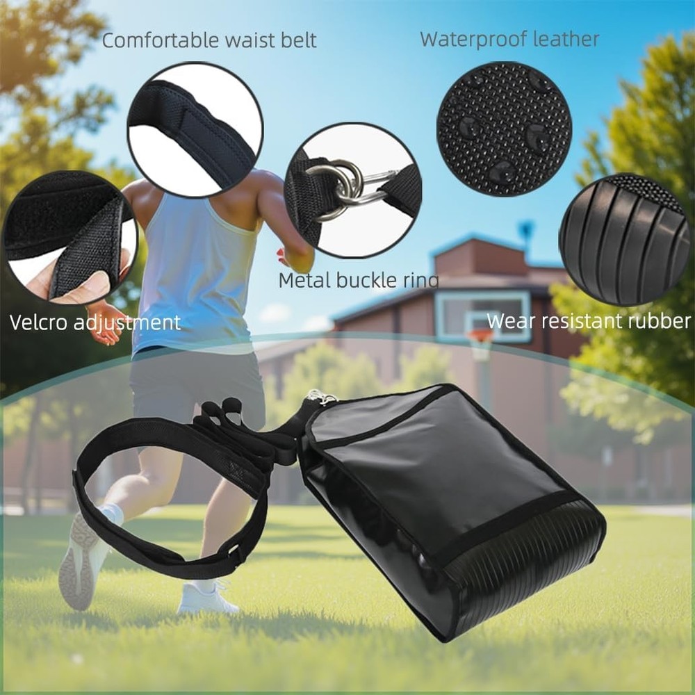 Running Weight Bag Speed Training Sandbag Adjustable Medium, Black