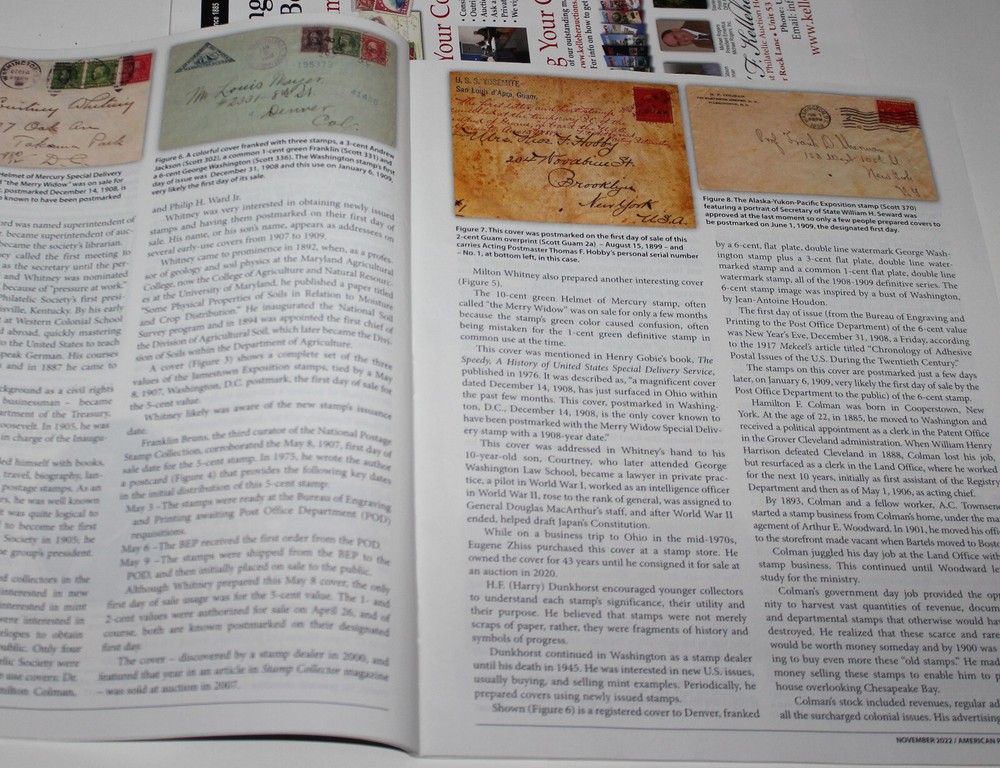 American Philatelist Oct '22 Nov '22 Stamp Monthly Journal LT