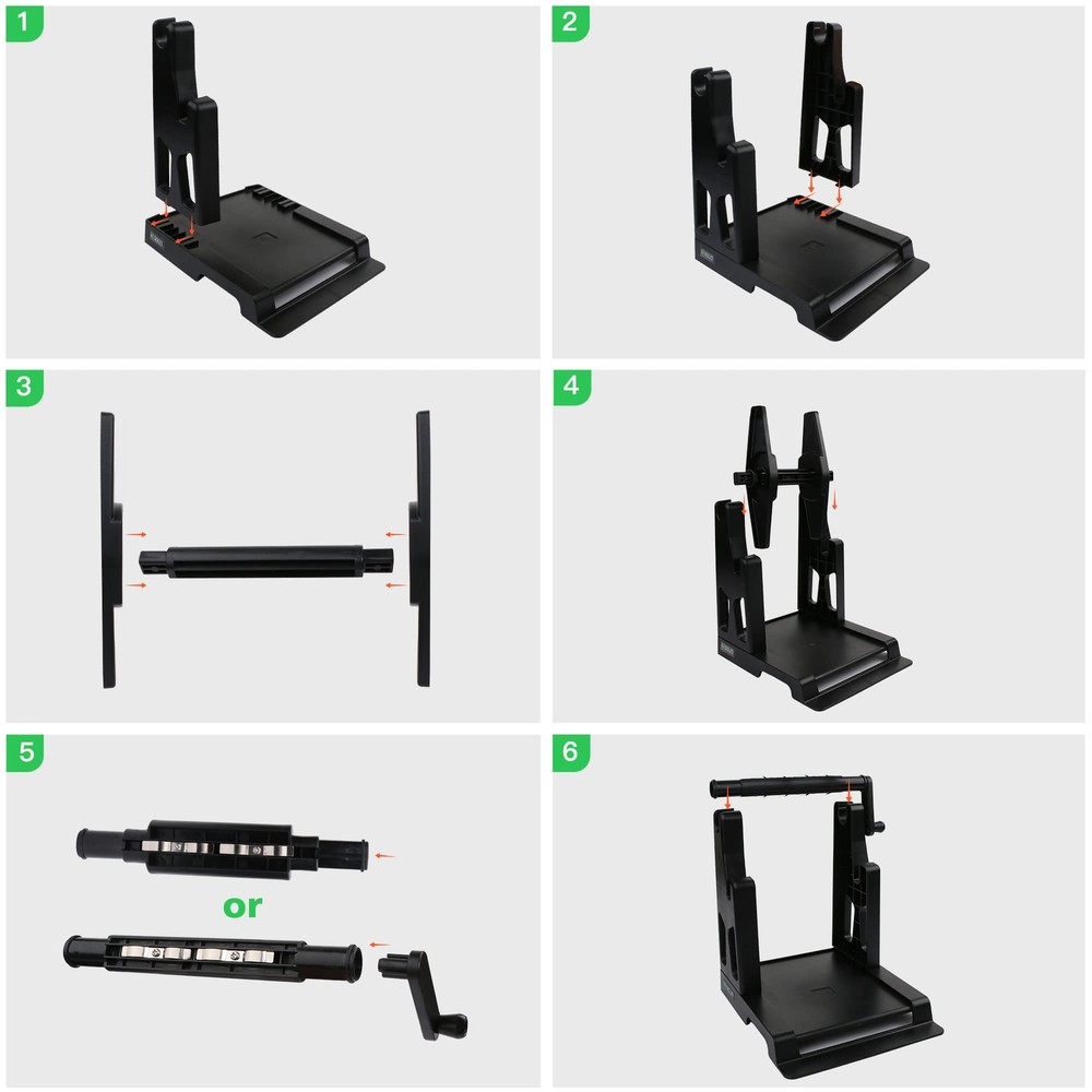 U.S. Solid Versatile Holder For Rolls And Fanfold Labels, Doubles As Rewinder