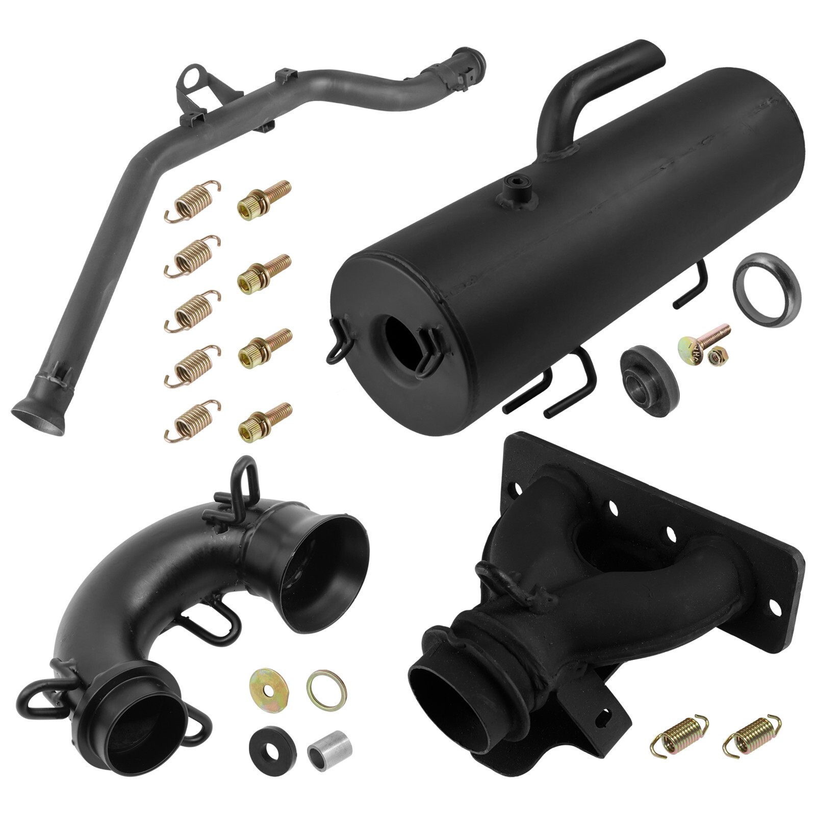 Caltric Exhaust Muffler Kit For Polaris Ranger Crew 800 4x4 2010-2014