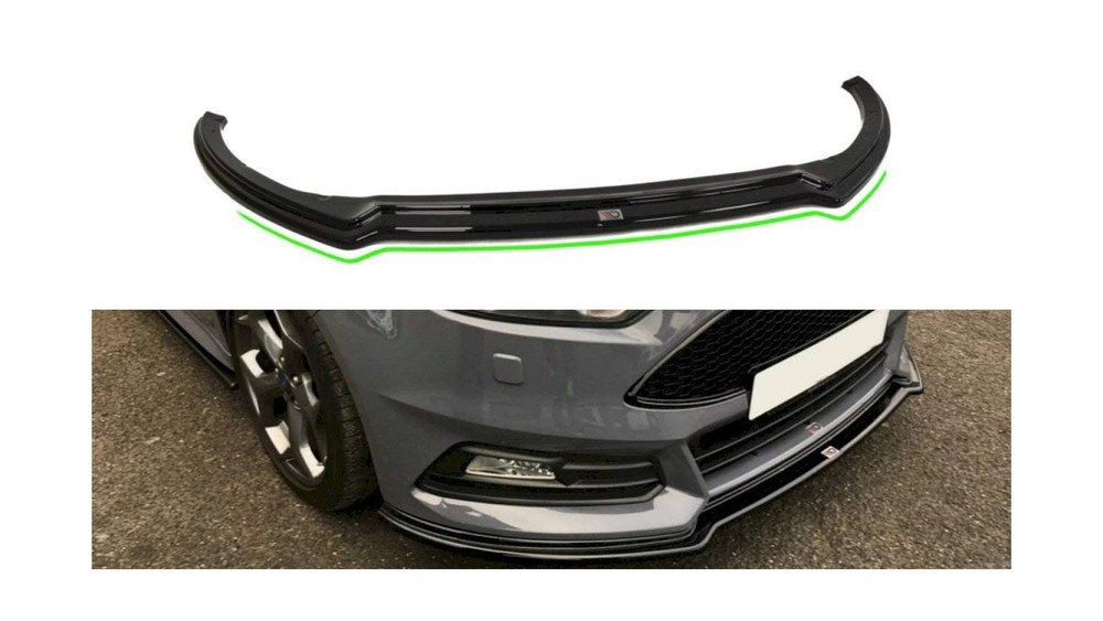 Front Bumper Lip Spoiler Compatible with Ford Focus mk3 ST Facelift Version (...