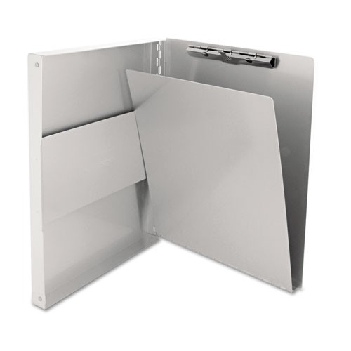 Saunders Snapak Aluminum Side-Open Forms Folder, Holds 8.5 x 11 Sheets, Silver