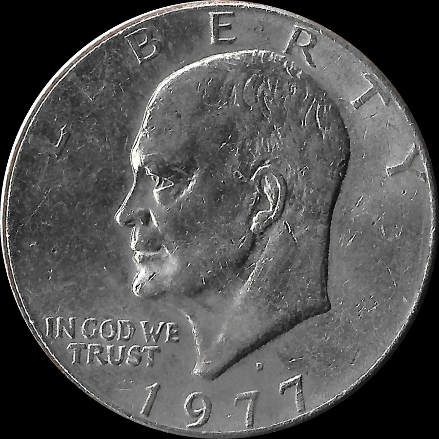 1977 D Eisenhower Dollar Roll Average Circulation Ike 20 Clad Coins Total