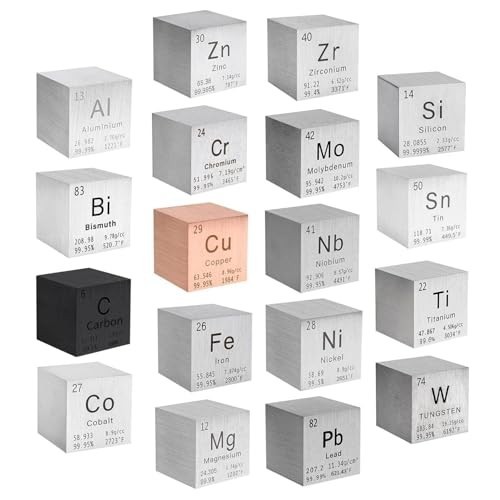High Density Carbon Cube - Laser Engraved Periodic Table Element - DIY Science G