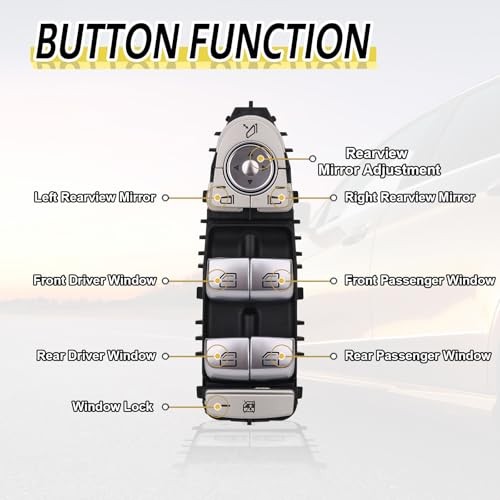 Master Power Window Switch Driver Side Compatible with 2015-2018 Mercedes-Benz