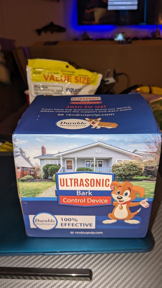 Ultrasonic Bark Control Device Durable Waterproof 9 volt Battery Not Included