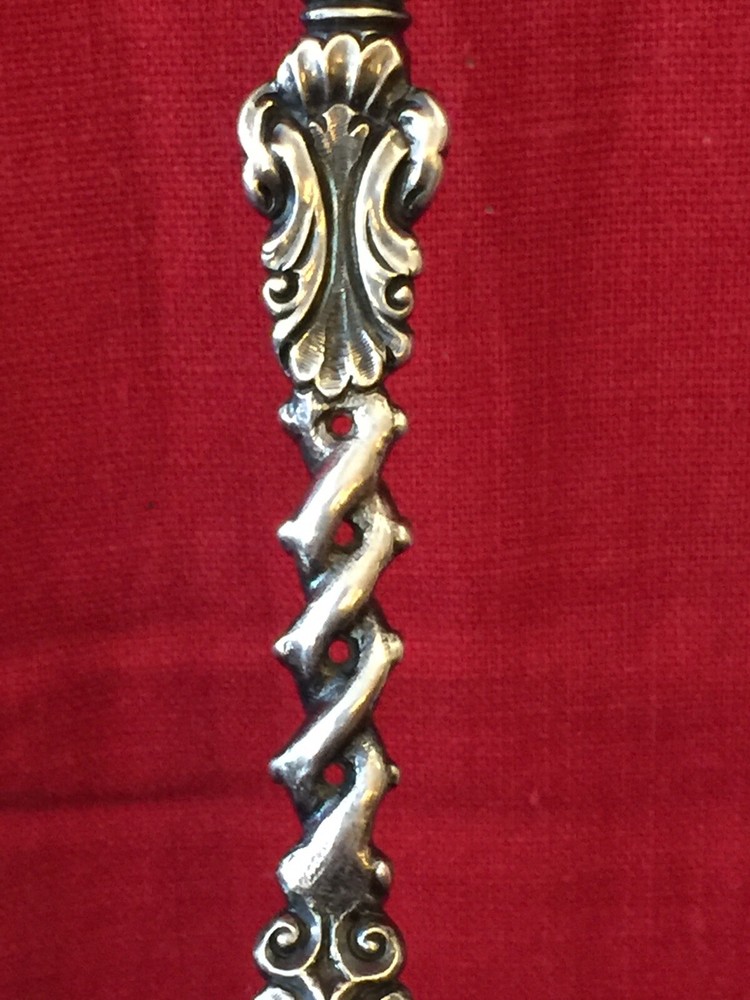 Large Antique Dutch Ornate Silver Spoon