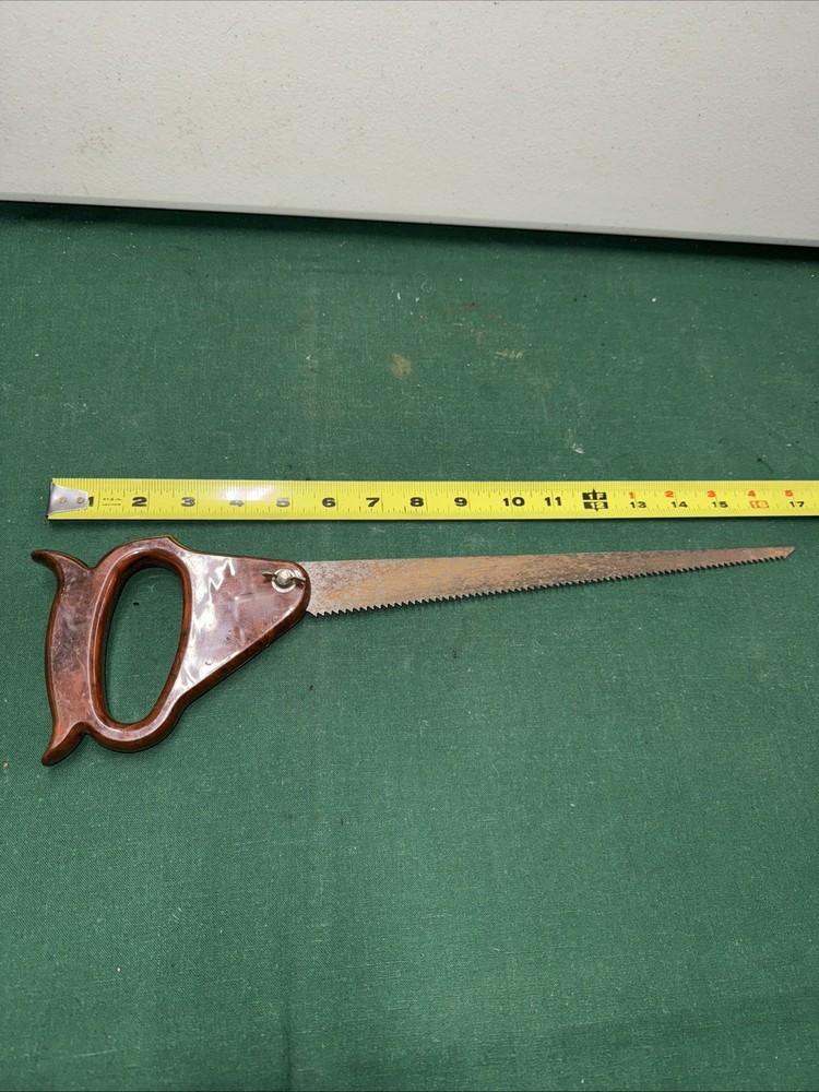 Vintage Hand Saw Ornate Bakelite Handle