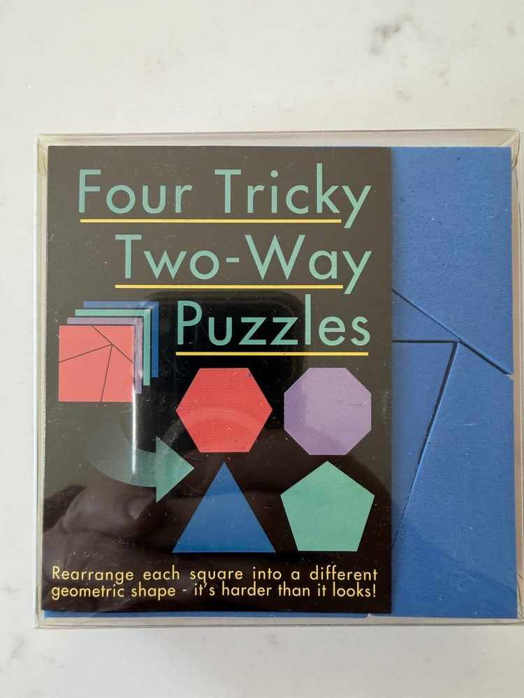 Four Tricky Two-Way Puzzles 1998 Tessellations Brain Teaser Set Complete