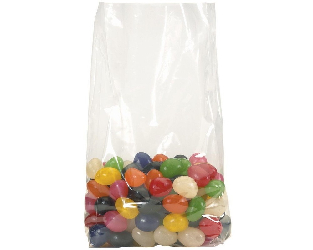 1.25 Mil Expandable Gusseted Poly Bags Clear Polyethylene Multiple Sizes LDPE