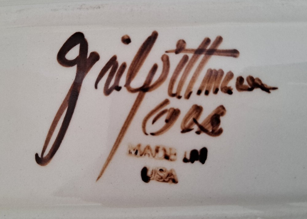 Gail Pittman Rectangle 11" Pottery Tray, Signed