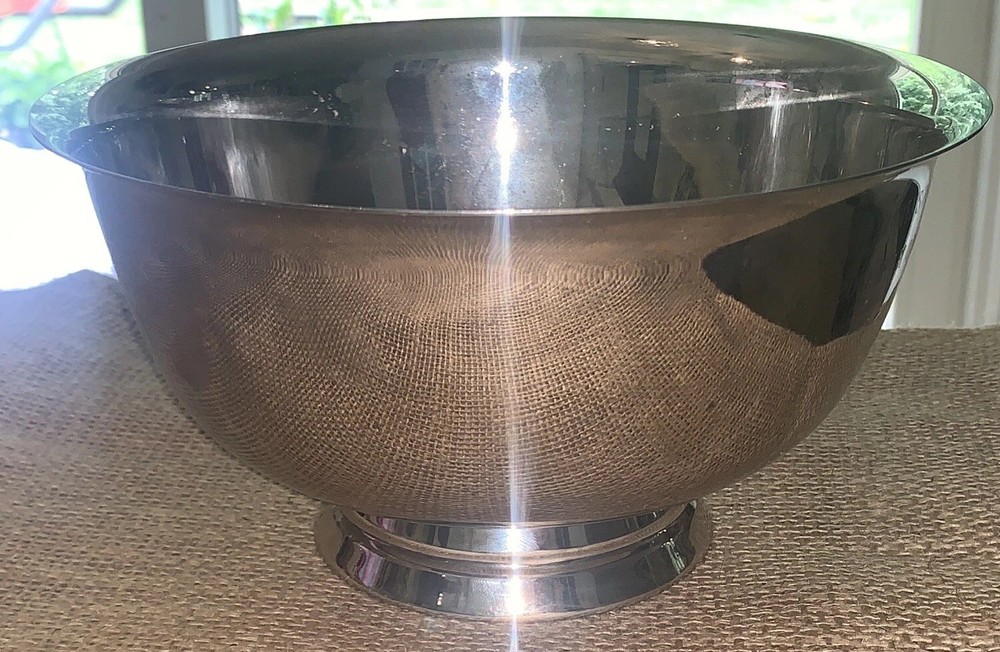 VTG ‘01 Heart O’ Dixie Triathlon Diver Revere Bowl Trophy 8.25”Diam Top 4.5”T