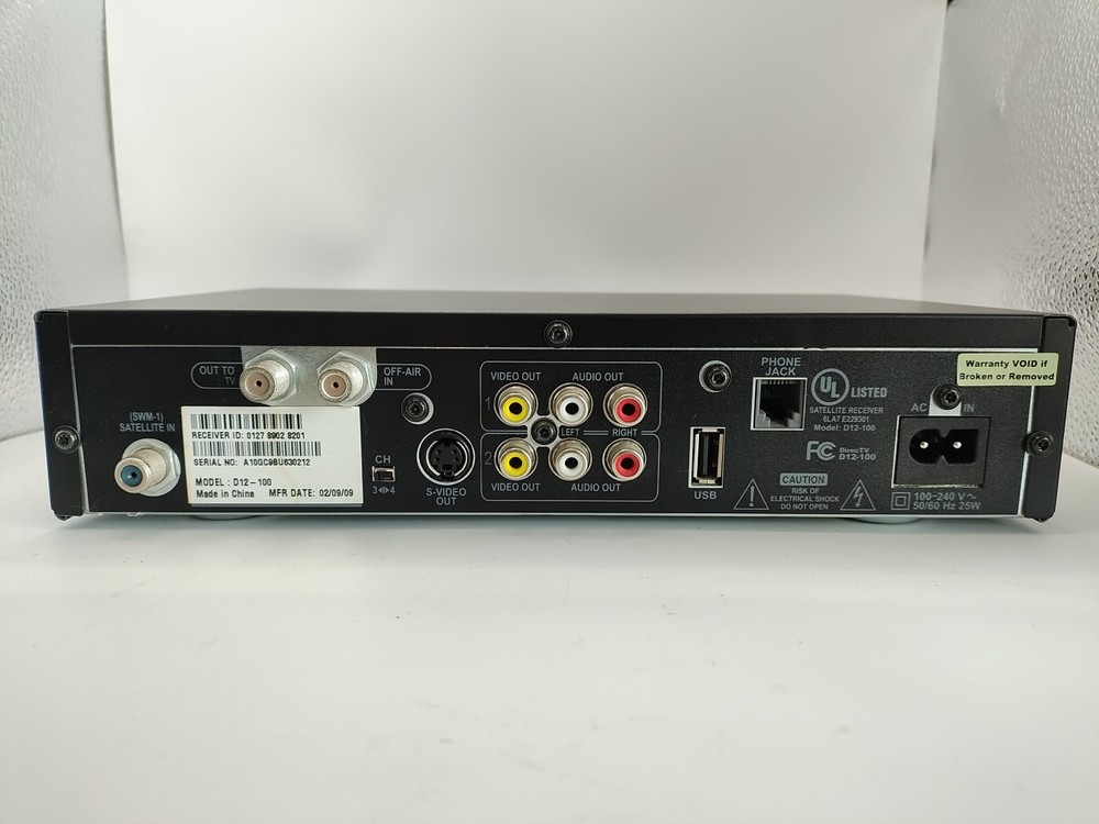 DirecTV Digital Television Multi-Satellite Receiver Box D12-100