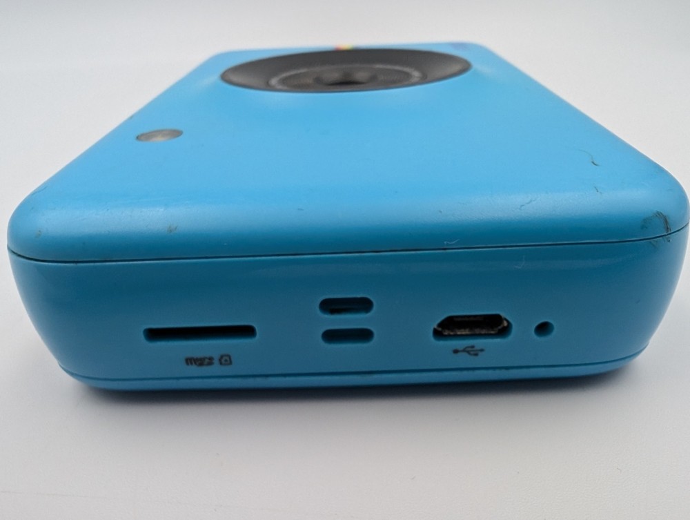 Polaroid Snap Instant Digital Camera Built in Printer Blue POLSP01 Tested