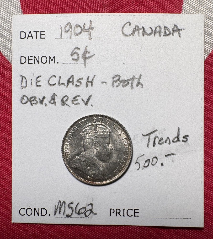 Canada 5-Cent Silver 1904, Better Condition Fishscale, Mint State?, WOW, LOOK