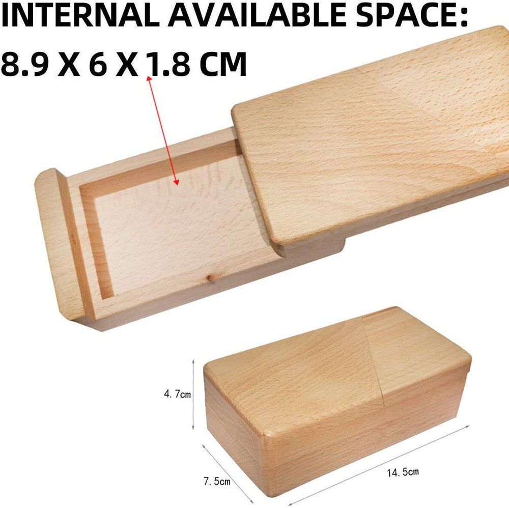 Impossible Puzzle Box, 3D Brain Teaser Secret Gift Box, Wood Magic Box