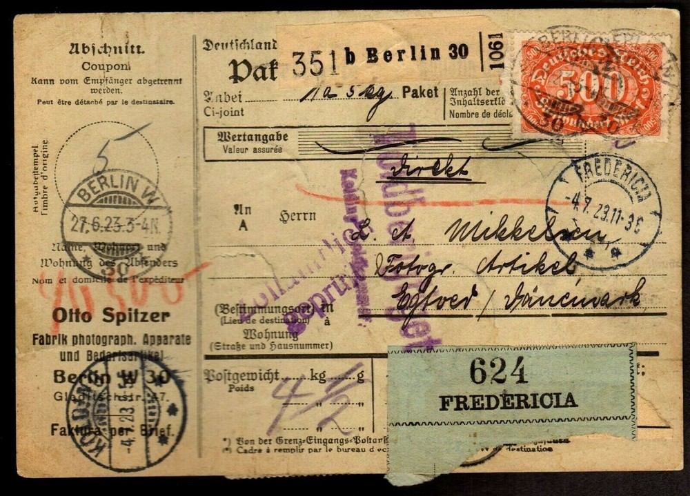 GERMANY BERLIN W CANCEL CARD (K2679)