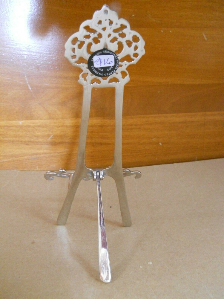 NWT Liards Nickel Plated Brass Decorative Easel