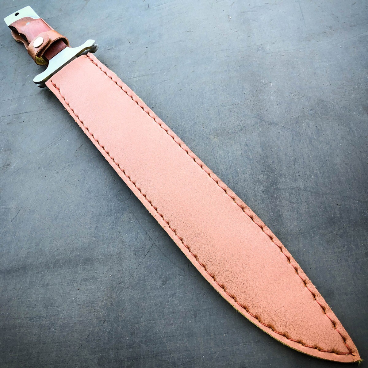 18" Tactical Stainless Steel Full Tang Fixed Blade Sword Machete w/ Wood Handle