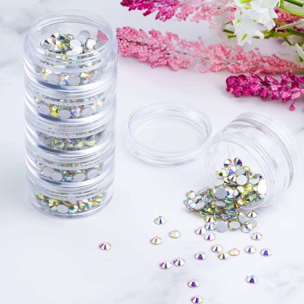 Fengek 6 Sets 6 Layer Stackable Plastic 1.4 x x 4 inches, Clear