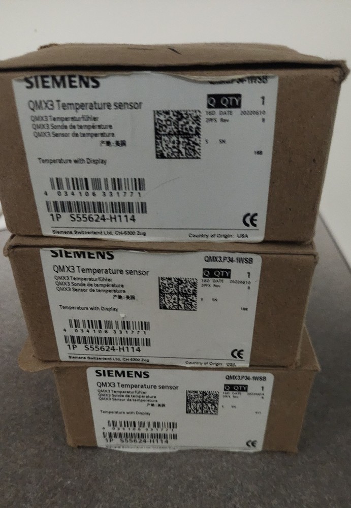 Siemens QMX3.P34-1WSB TEMPERATURE SENSOR W/ Display *NEW*