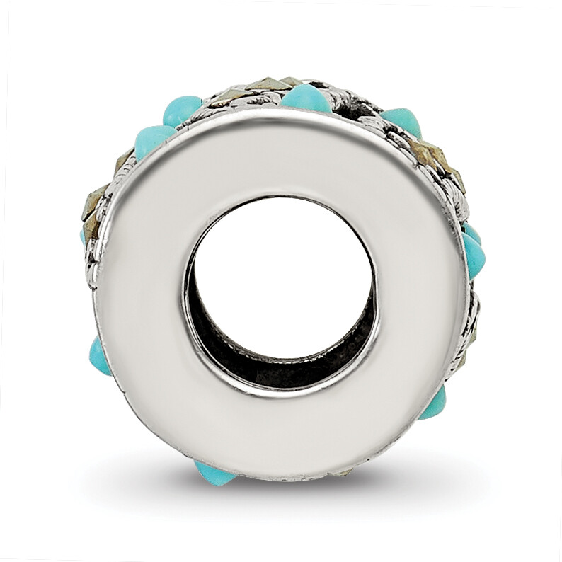 Silver Reflections Marcasite & Turquoise Bead QRS2664