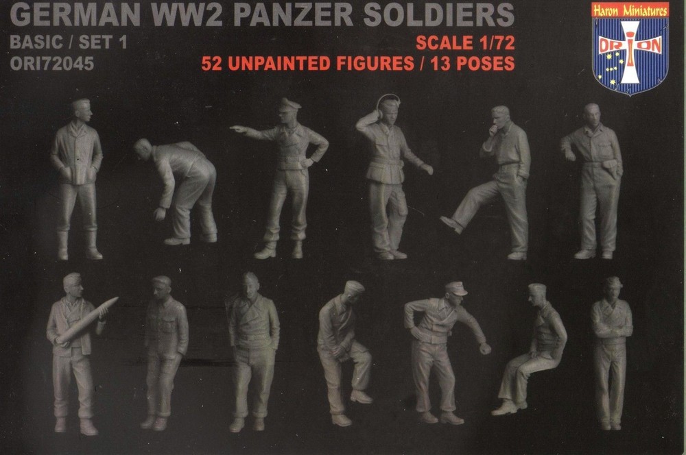 Orion 72045 - 1/72 - WWII German Panzer Soldiers Basic Set 1 Plastic Model Kit