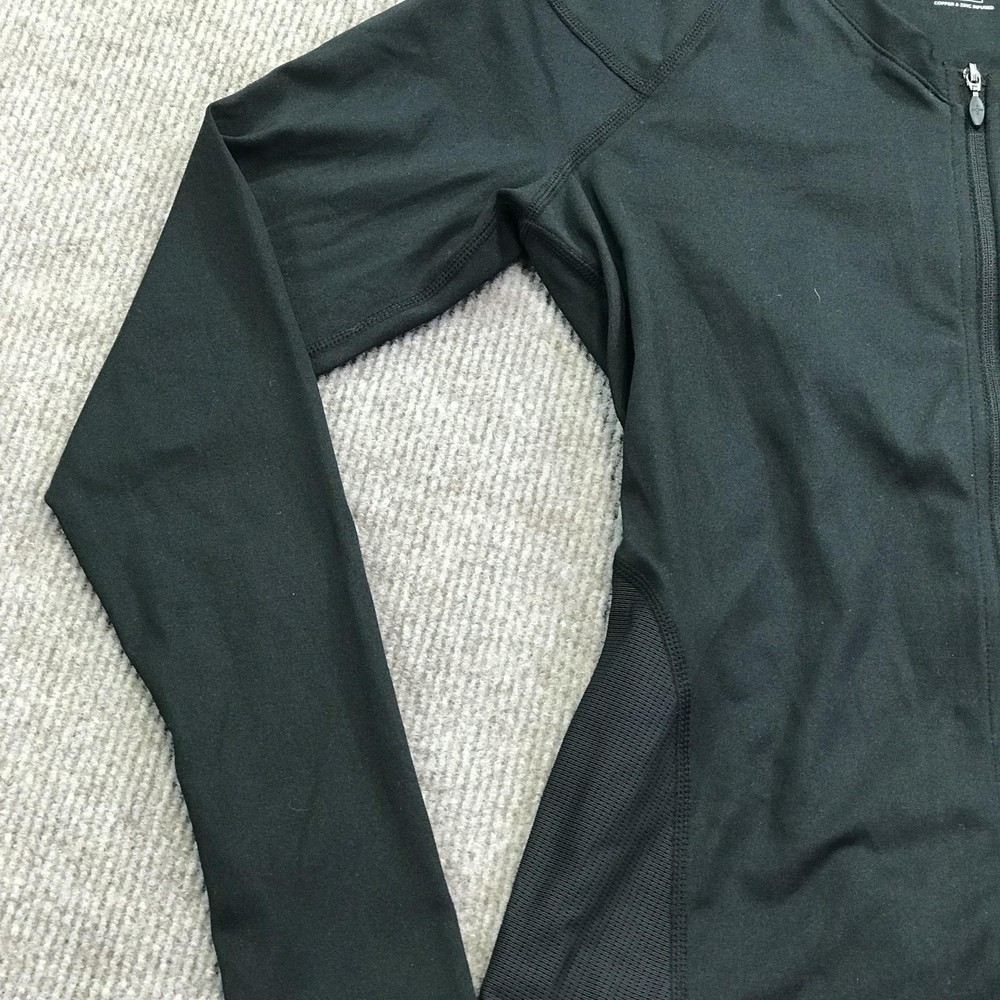 Tommie Copper Womens Back Support Compression Shirt Jacket Black Medium LS