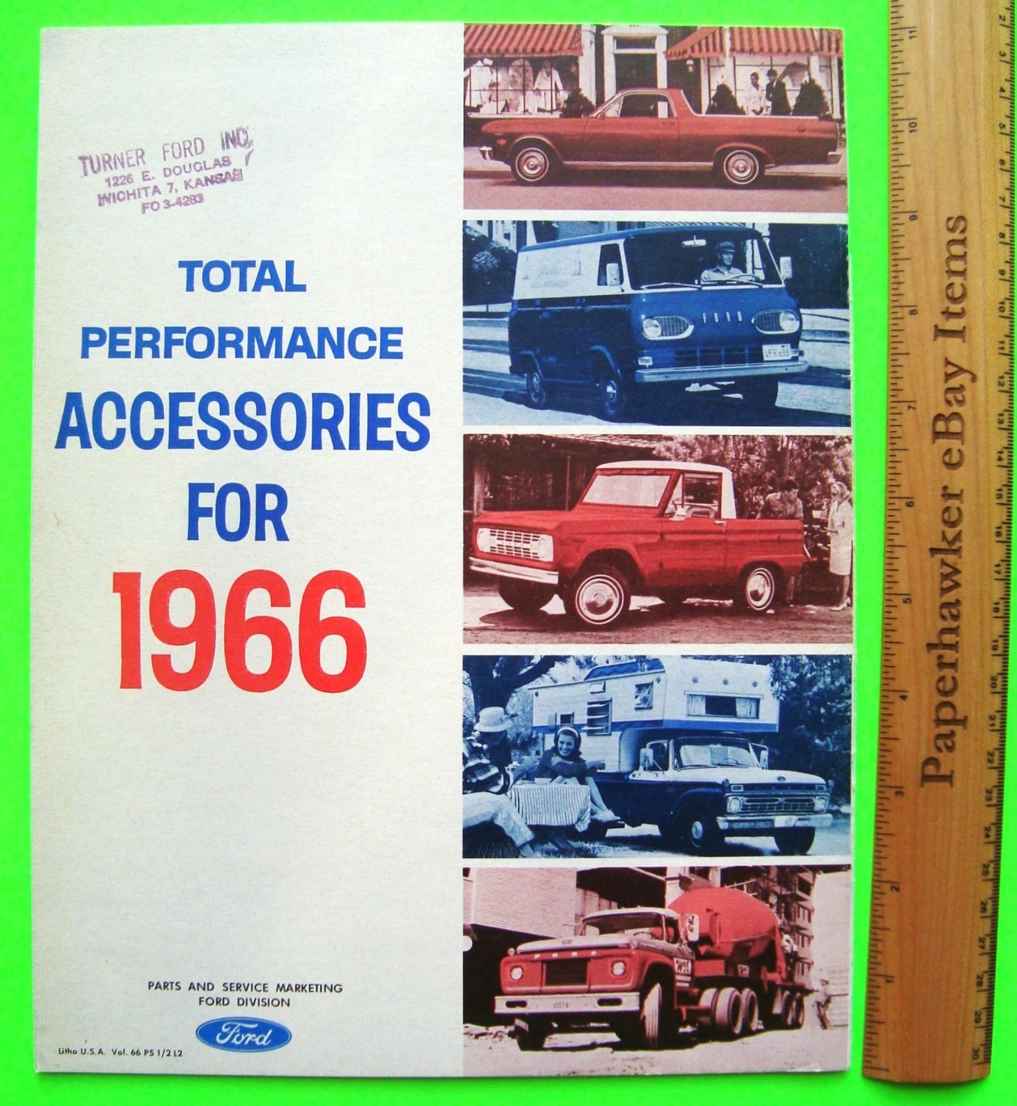 1966 FORD PERFORMANCE ACCESSORIES 32-pg CATALOG Brochure MUSTANG Bronco FAIRLANE