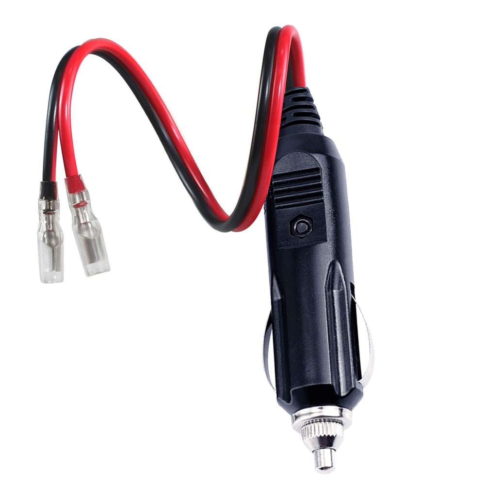 [1PACK] 12Volt Replacement Cigarette Lighter Male Plug with Leads - Car 1PACK
