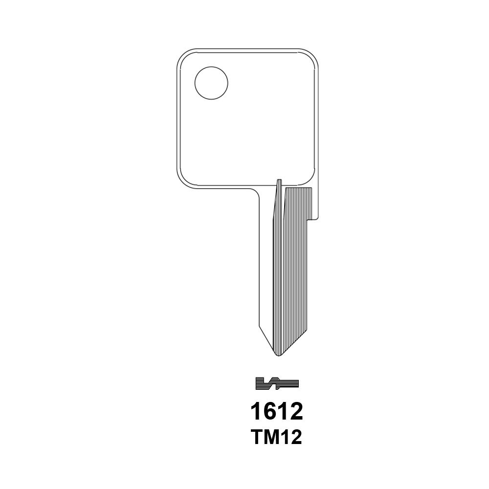 TM12 / 1612 Key Blank Nickel