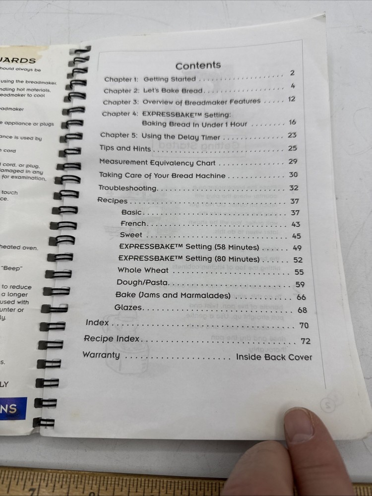 Oster 2 Lb.Expressbake Bread Machine User Manual &Bread Recipes