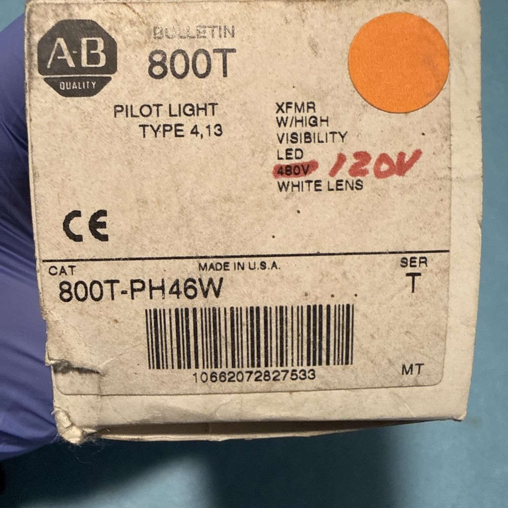 Allen Bradley 800T-PH46W Indicator Pilot Light w/ Transformer Module