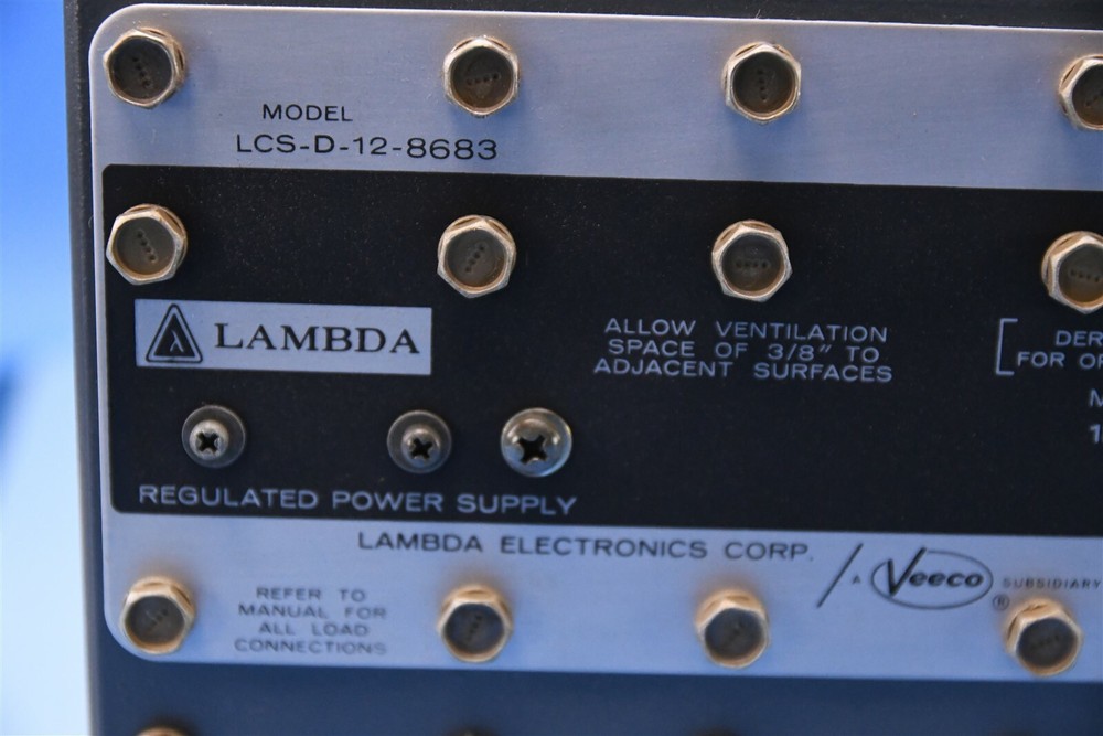 Lambda 8Vdc - 9.5Vdc @ 18A Regulated Power Supply LCS-D-12. RMS Ripple < 250µV!