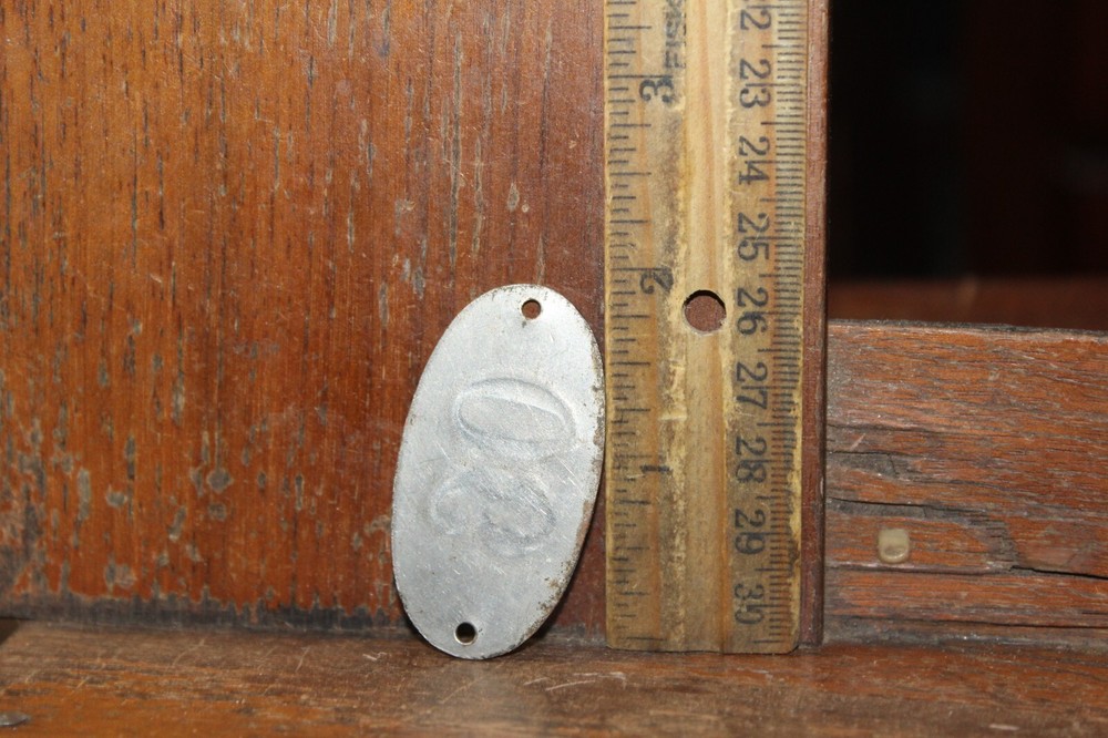 Antique Copper number Tag Plate #90 or "06"