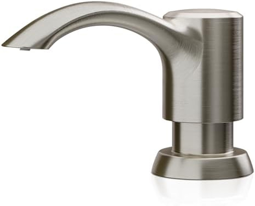 Built in Kitchen Sink Soap Dispenser (Brushed Nickel) with 12 oz Large PET Lotio