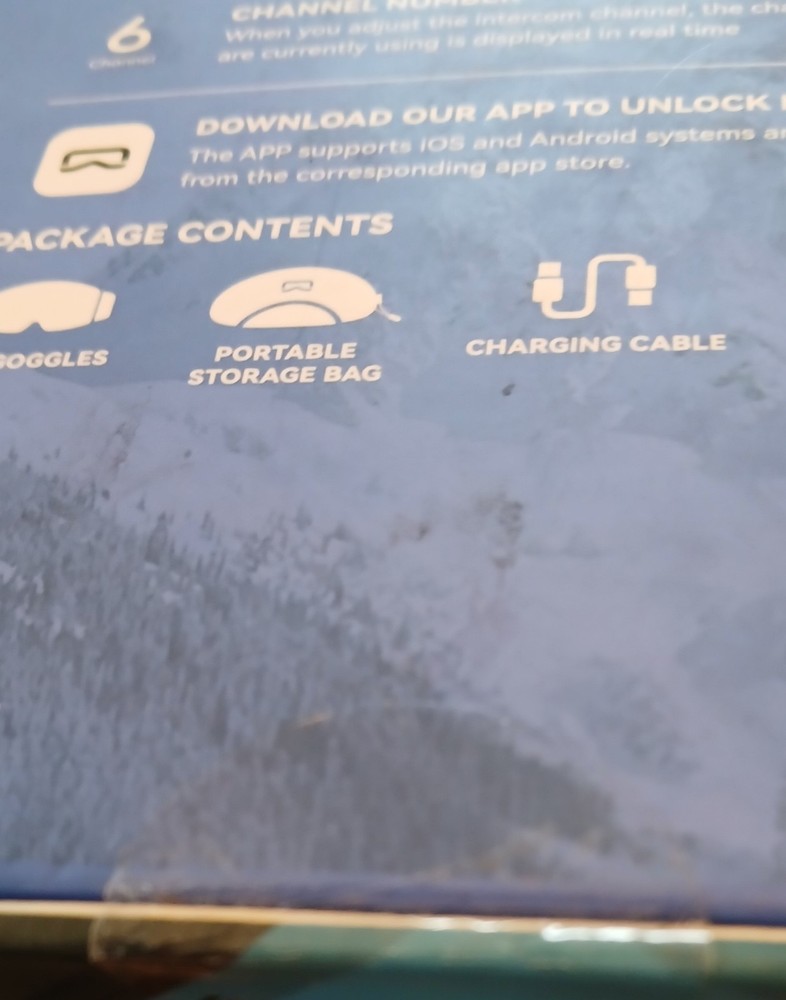 New Multifunctional Smart Bluetooth Ski Goggles, See Description Below