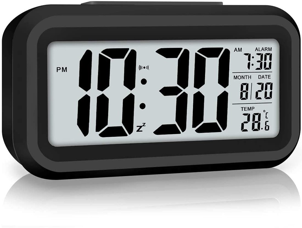 Digital Alarm Clock with Temperature Night Light Large LED Display