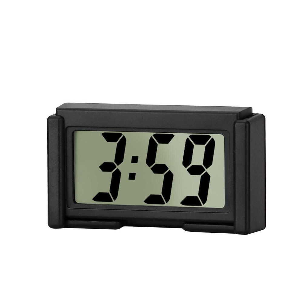 US Car Dashboard Digital Clock Small LED Clock Vehicle Adhesive Mini Time 1/2Pcs