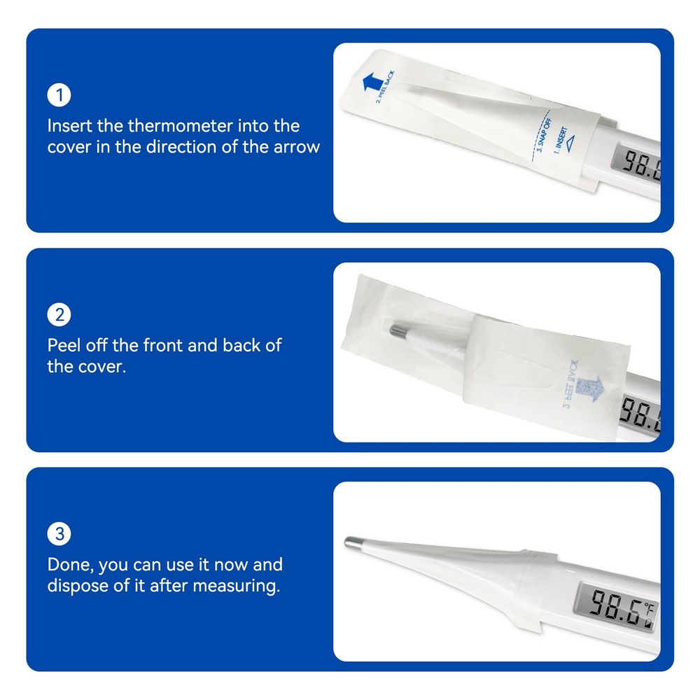 Digital Thermometer Probe Covers 100 Pack Universal Sleeves Thermometer Covers
