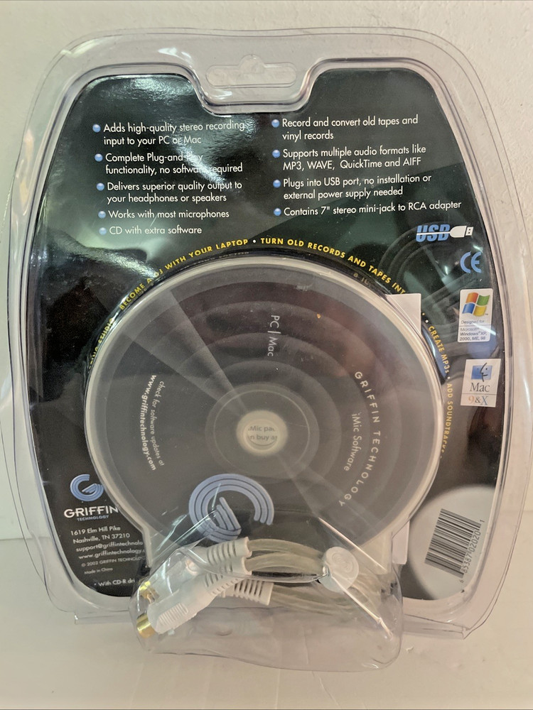 Griffin iMic USB Audio Adaptor MAC or PC NEW