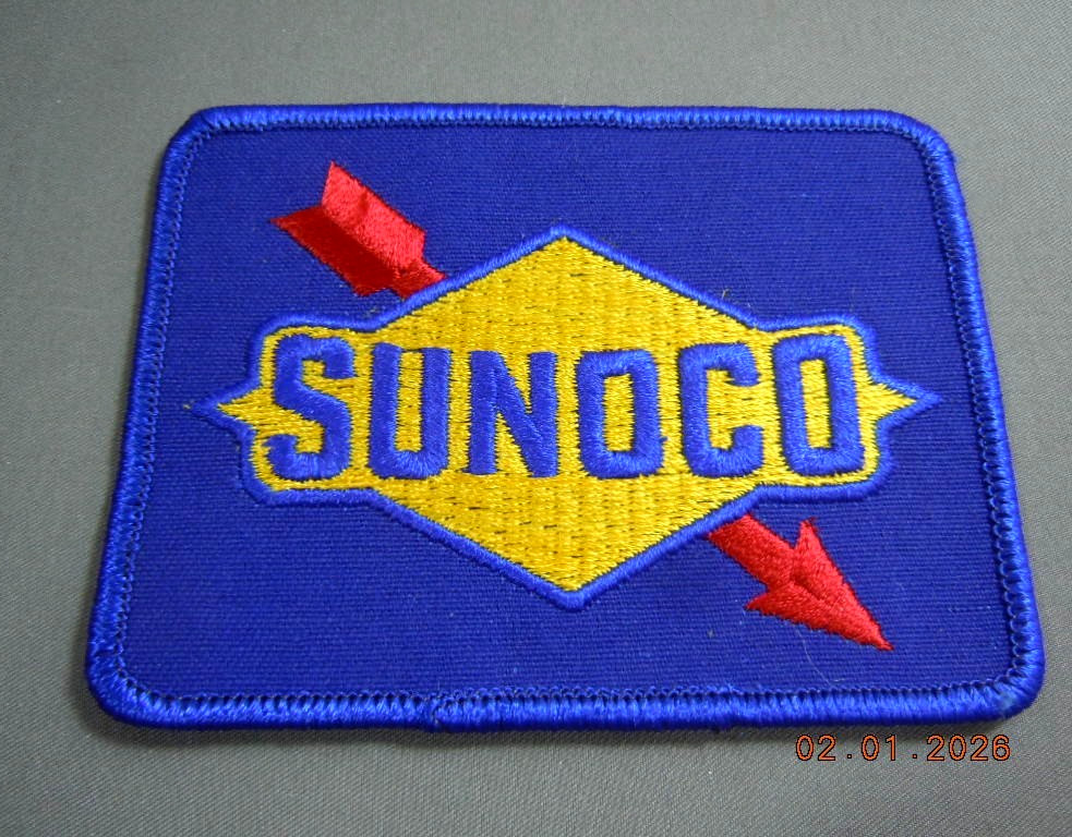 SUNOCO FUELS Embroidered Iron On Uniform-Jacket Patch 4" x 3"