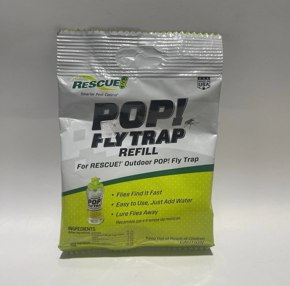 RESCUE POP! PFTA-DB12 Fly Trap, Solid, Musty, 1.45 oz Refill Pack (1-PACK)