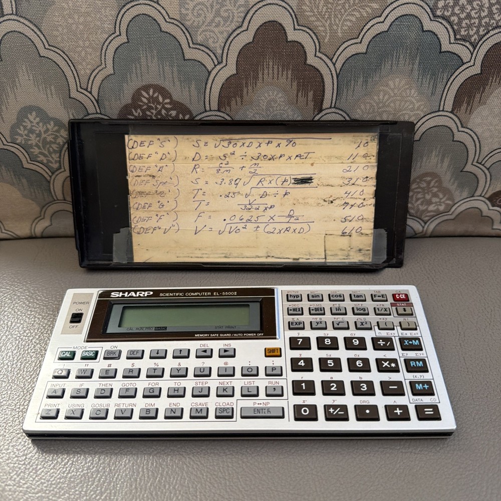 Vintage Sharp EL-5500II With Textbook Scientific Computer Working